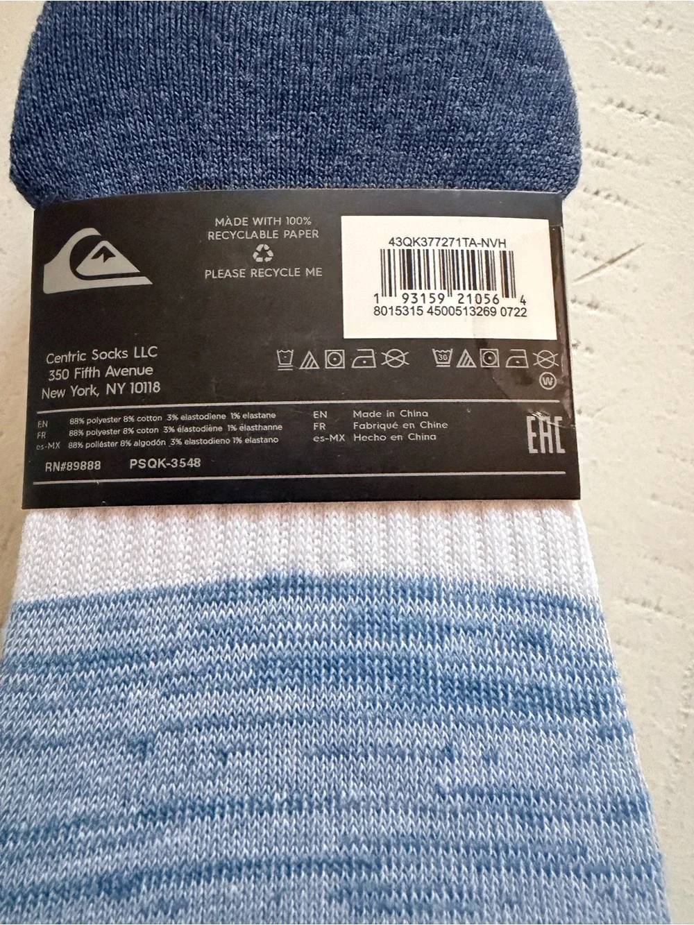 Quiksilver Men’s Size 6-12 No Show Socks. 5 Pairs. Multicolor. New with Tags.